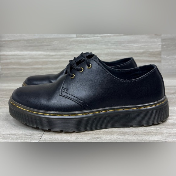 Dr. Martens Zavala Lo Black Leather 3 Hole Oxford Womens Size 8 - Picture 11 of 11